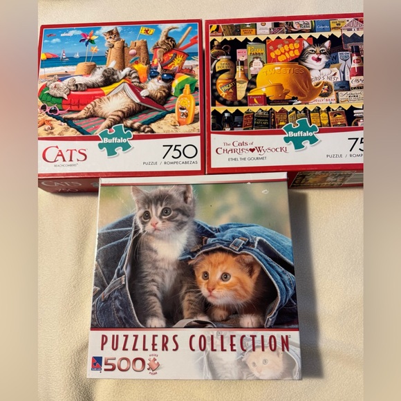 Charles Wysocki Other - 3 Delightful Cat Jigsaw Puzzles
